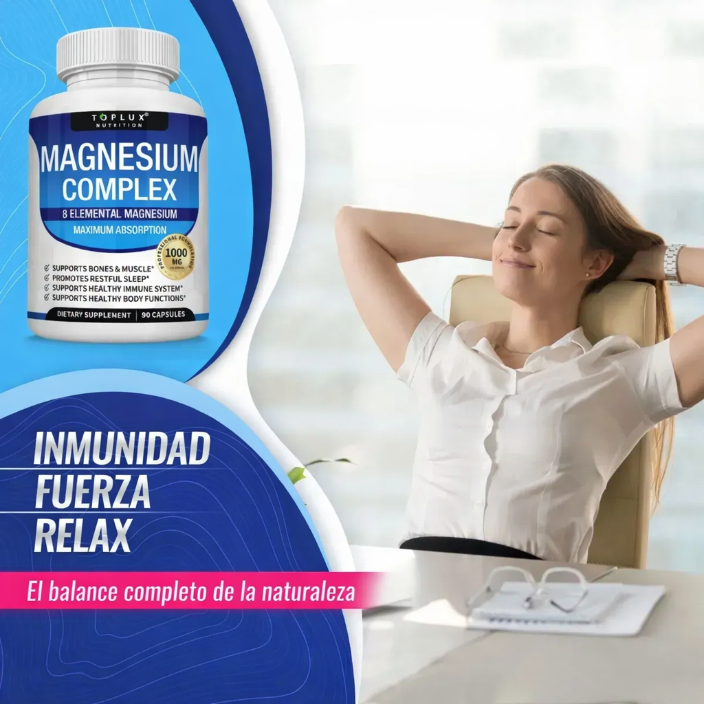 Cápsulas de Magnesium Más Energía, Sueño Profundo y Músculos Relajados