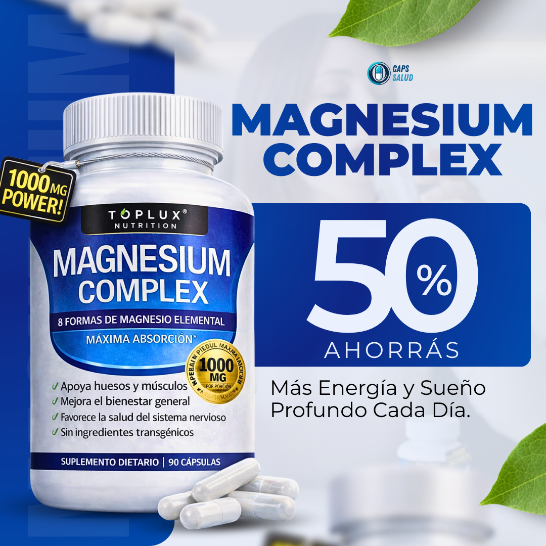 Cápsulas de Magnesium Más Energía, Sueño Profundo y Músculos Relajados