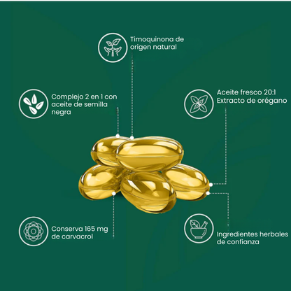 Cápsulas de Orégano – Menos niebla mental y Defensas fuertes