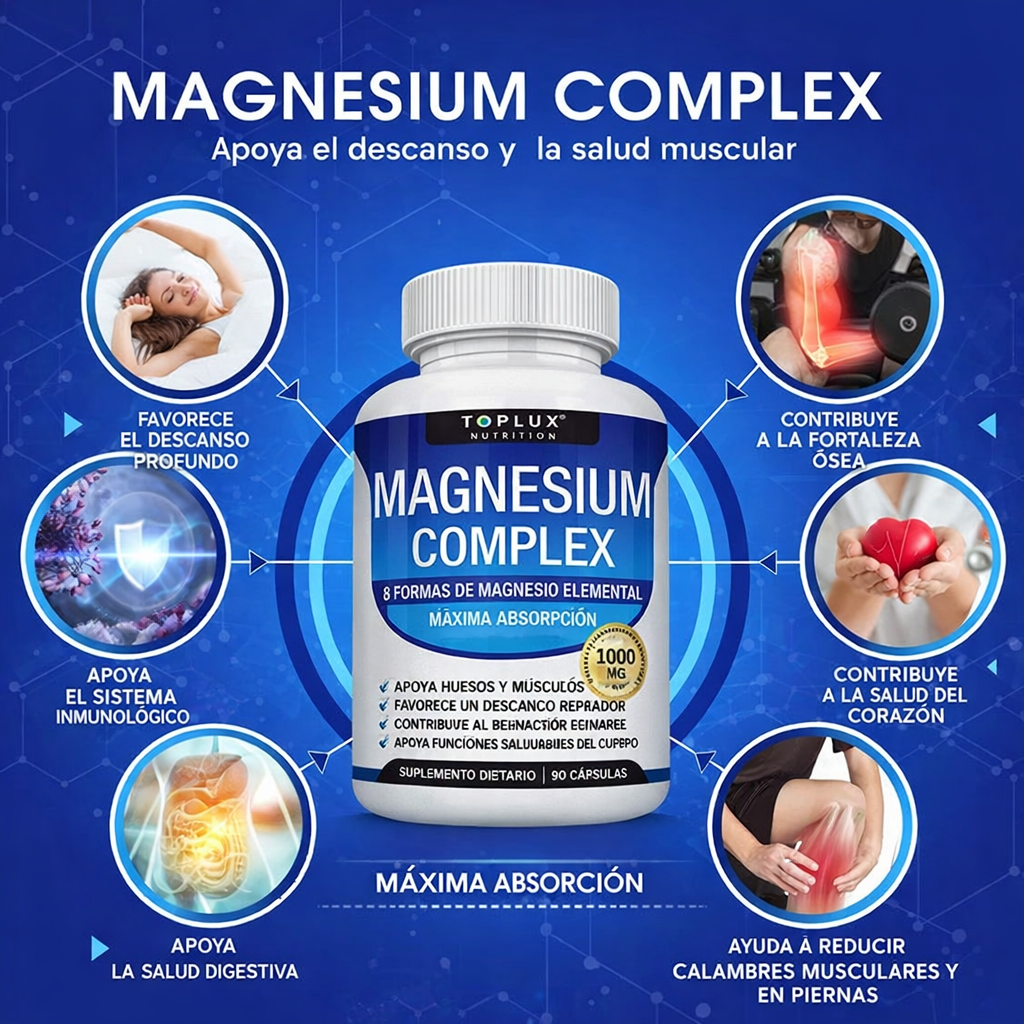 Cápsulas de Magnesium Más Energía, Sueño Profundo y Músculos Relajados
